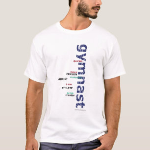 Ik ben gymnast-Mannen of -jongens-sportbank T-shirt