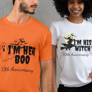 Ik ben haar boo, ik ben zijn heks grappige Hallowe T-shirt