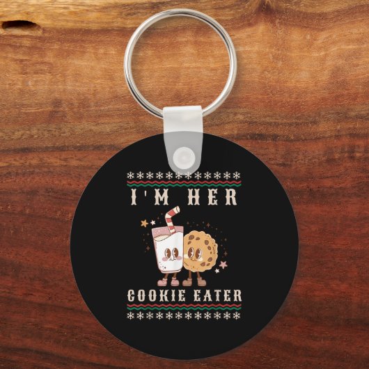Ik ben haar koekjeseter, ik ben zijn melkdrinker k sleutelhanger (Voorkant)