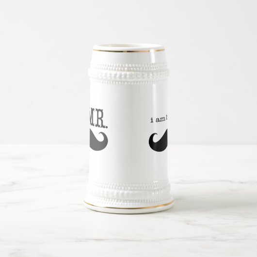 Ik ben haar Mr. Groom Retro Groovy Handlebar Musta Bierpul (Center)