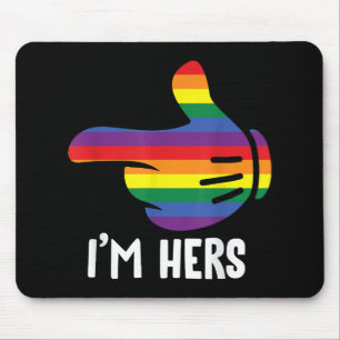 Ik ben Haar Regenboog Lesbisch Koppel Grappig LGBT Muismat