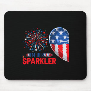 Ik ben haar Sparkler 4th of July grappig paar kost Muismat