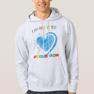 Ik ben haar stem, ze is mijn hart Autism awareness Hoodie