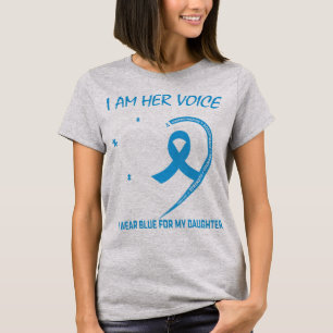 Ik ben haar stem, ze is mijn hart Autism awareness T-shirt