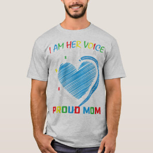 Ik ben haar stem, ze is mijn hart Autism awareness T-shirt