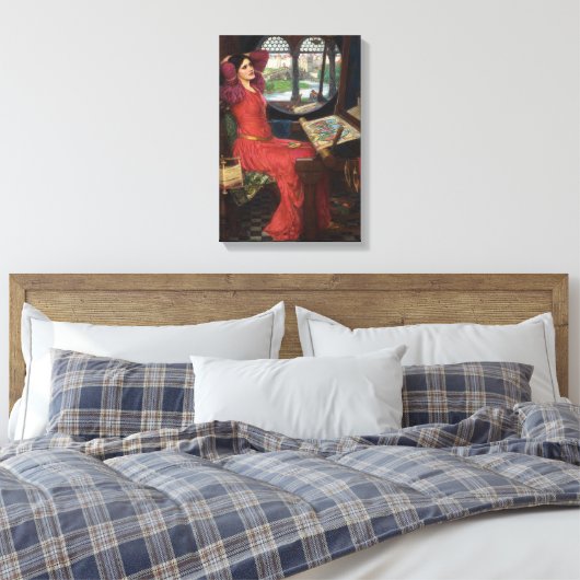 Ik ben half ziek van Shadows - John Waterhouse Canvas Afdruk (Insitu (Slaapkamer))