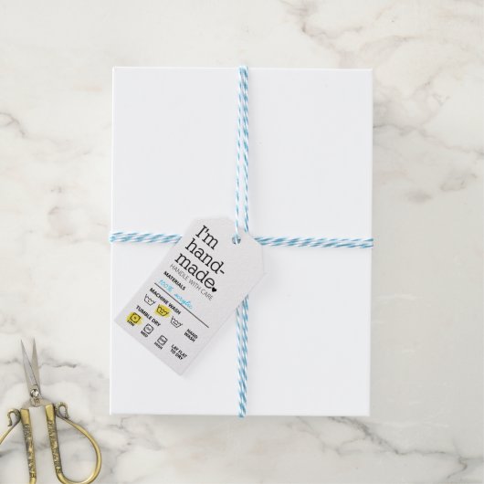 Ik ben handgemaakte minimalistische zakelijke Labe Cadeaulabel (Met Touw)