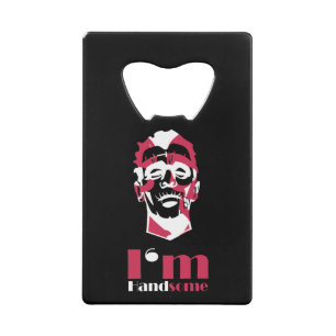 Ik ben handig abstract gezicht Hoesje-Mate iPhone  Kredietkaart Flessenopener