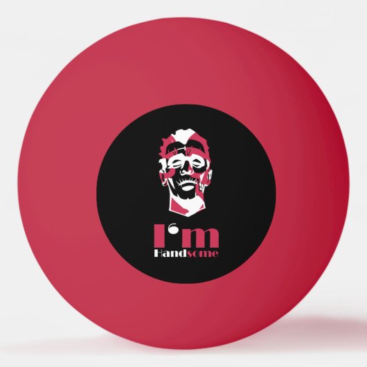 Ik ben handig abstract gezicht Hoesje-Mate iPhone Pingpongballen (Voorkant)