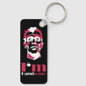 Ik ben handig abstract gezicht Hoesje-Mate iPhone  Sleutelhanger (Achterkant)