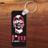 Ik ben handig abstract gezicht Hoesje-Mate iPhone  Sleutelhanger (Achterkant)