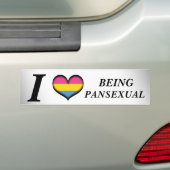 Ik ben hartverwarmend dat panseksuele Design Pride Bumpersticker (Op auto)