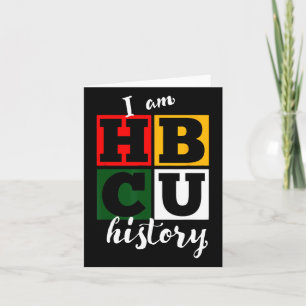 Ik ben HBCU Geschiedenis - Black History Month Kaart