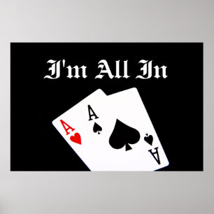 Ik ben helemaal in Poker Poster