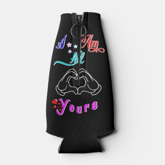 Ik ben helemaal van jou romantisch Valentijns echt Flesjeskoeler (Achterkant)