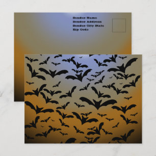 Ik ben helemaal weg van zwarte vleermuizen en mooi briefkaart