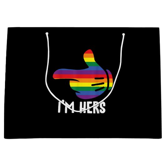 Ik ben Hers Rainbow Lesbian Couple Funny LGBT Prid Groot Cadeauzakje (Voorkant)