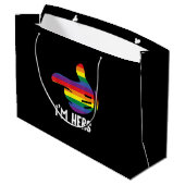 Ik ben Hers Rainbow Lesbian Couple Funny LGBT Prid Groot Cadeauzakje (Achterkant Gekanteld)