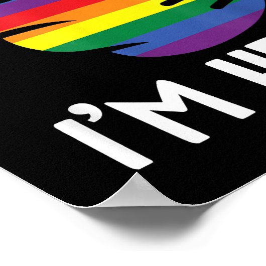 Ik ben Hers Rainbow Lesbian Couple Funny LGBT Prid Poster (Hoek)