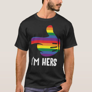 Ik ben Hers Rainbow Lesbian Couple Funny LGBT Prid T-shirt