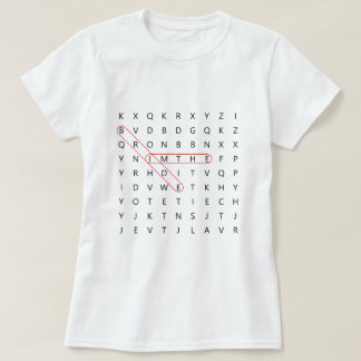 Ik ben het Bride Fun Wedding Word Find Bachelorett T-shirt