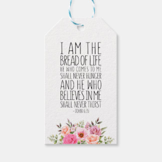Ik ben het brood van het leven, John 6:35 Cadeaulabel