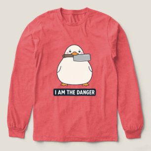 IK BEN HET GEVAAR Eend Cleaver Mes Meme Tri-Blend Shirt