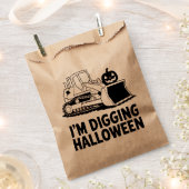 Ik ben het graven Halloween pompoen gezicht tracto Bedankzakje (Geknipt)