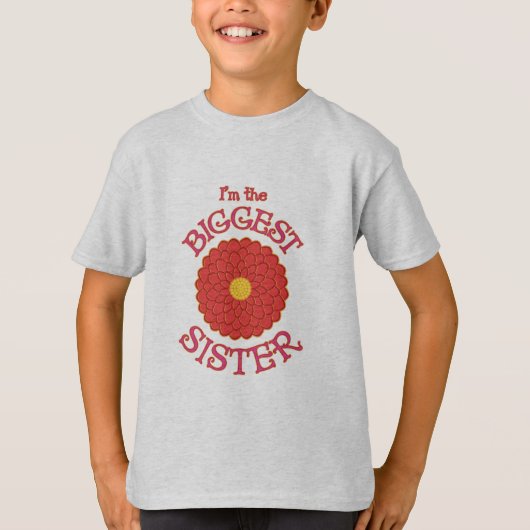 Ik ben het grootste zuster Dahlia T-shirt (Voorkant)