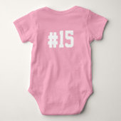 "Ik ben het kleine zusje" Voetbal Jersey Nummer Romper (Achterkant)