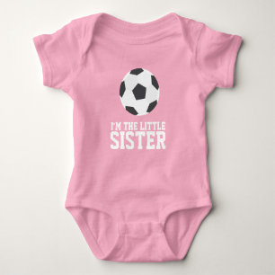 "Ik ben het kleine zusje" Voetbal Jersey Nummer Romper