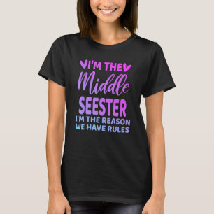 Ik ben het Midden-Seester grappige zuster Sibling  T-shirt