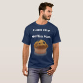 Ik ben het Muffin-Man dat blauwbes Muffin afschild T-shirt (Voorkant volledig)