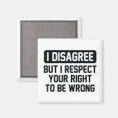 Ik ben het oneens magneet (Voorkant / Achterkant)