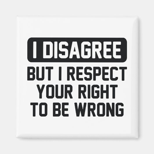 Ik ben het oneens magneet (Voorkant)