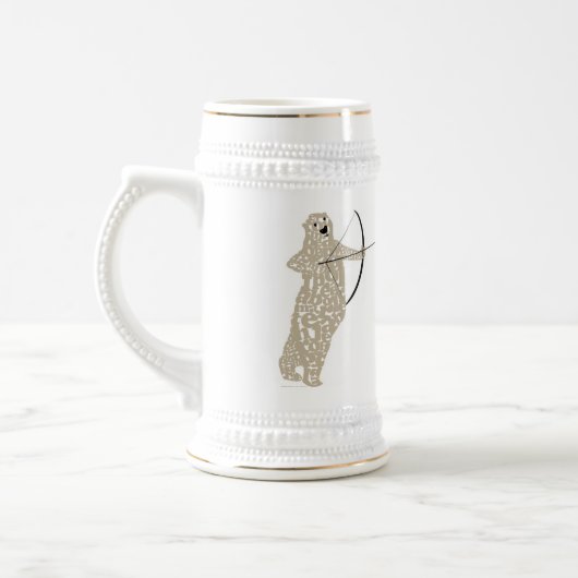 Ik ben het Polaire Beer. Doelpraktijk. Bierpul (Links)