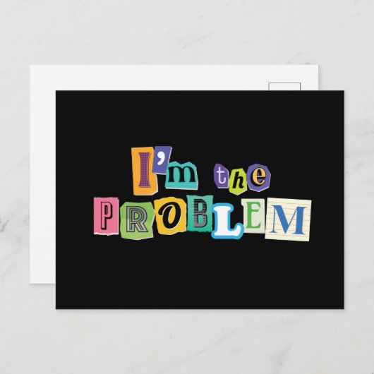 Ik ben het Probleem Collage Briefkaart (Voorkant / Achterkant)