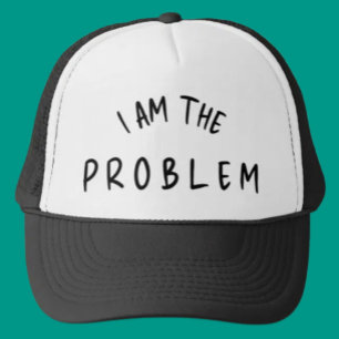 Ik Ben Het Probleem – Grappig Handgeschreven Lette Trucker Pet
