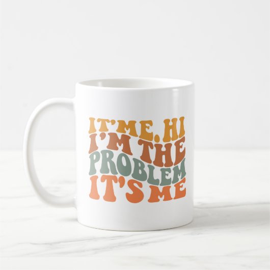 Ik ben het probleem met m'n roovy Retro Koffiemok (Links)