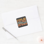 Ik ben het probleem met m'n roovy Retro Vierkante Sticker (Envelop)