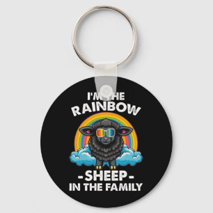 Ik ben het regenboog schaap in de familie Pride Mo Sleutelhanger