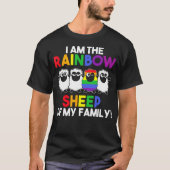 Ik ben het regenboogschaap van mijn familie t-shirt (Voorkant)