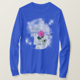 Ik ben het Resurrection Blue T-shirt met lange mou