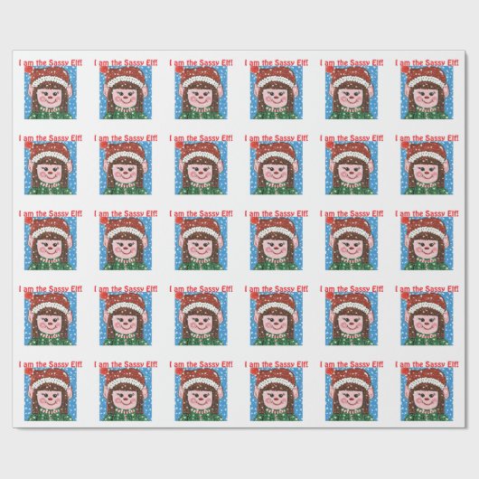 Ik ben het Sassy Elf Inpakpapier (Vlak)