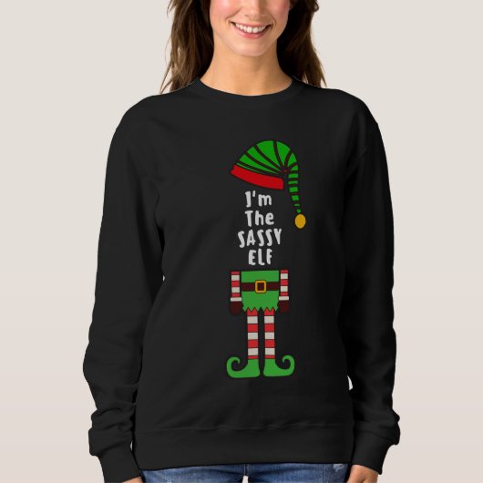 Ik ben het Sassy ELF Sweatshirt (Voorkant)