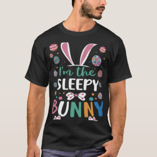 Ik ben het slaperige konijnenfestival Paasei konij T-shirt
