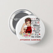 Ik ben het Storm amyloïdose bewustzijn Ronde Button 5,7 Cm (Voorkant /achterkant)