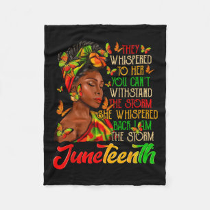 Ik ben het Storm Black Women Black History Maand Fleece Deken