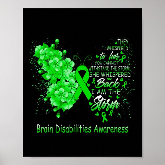 Ik ben het Storm Brain Disabilities Awareness Butt Poster (Voorkant)