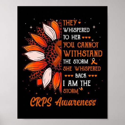 Ik ben het Storm CRPS Awareness Month Warrior Sina Poster (Voorkant)